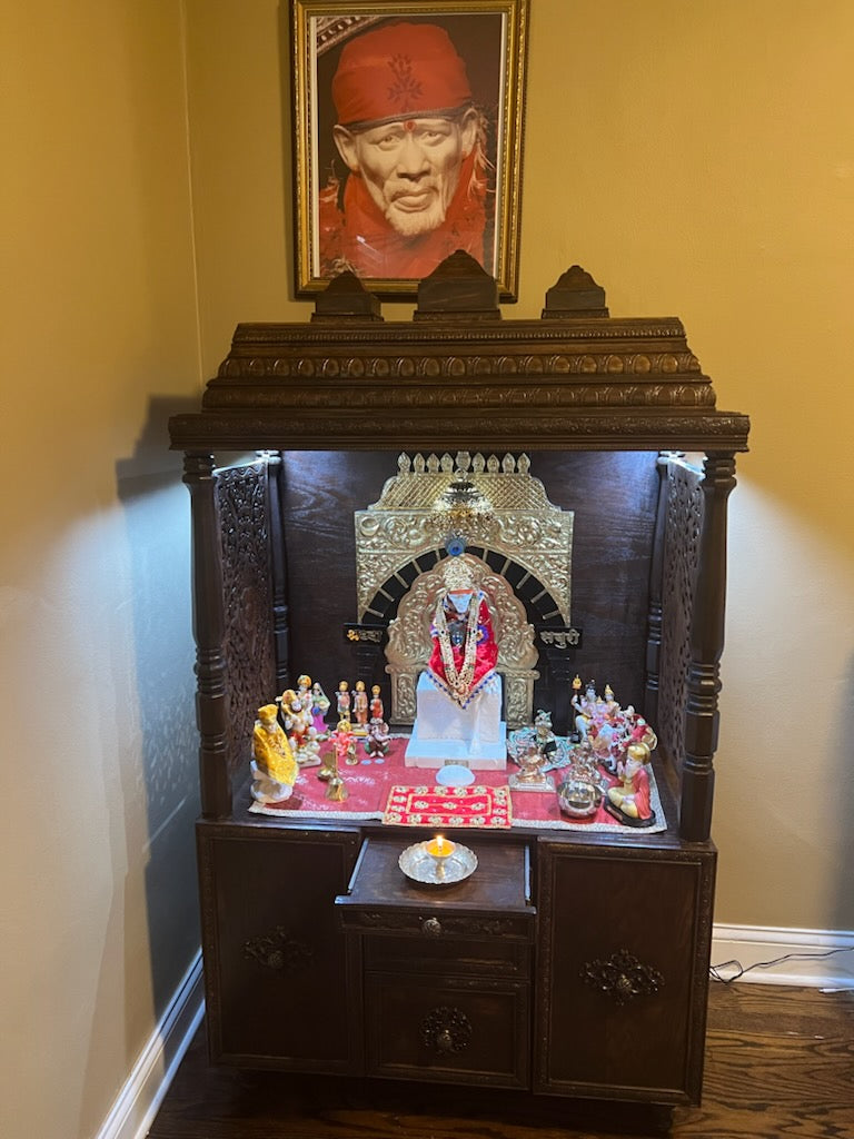 Another Customer Project Buddha Altar Carved Wooden Shelf Stand