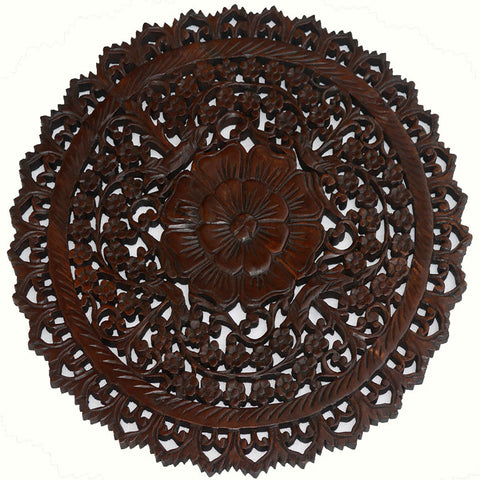 Round wood carving Wall Plaque