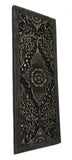 Floral Wood Carved Wall Panel. Wall Hanging. Decorative Contemporary Wall Panel. 35.5"x13.5"x0.5" Color Option Available