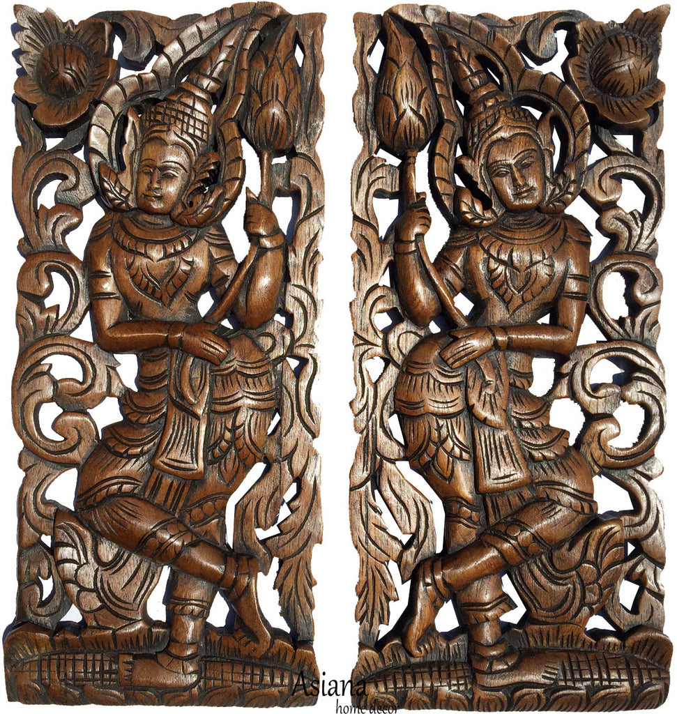 Welcome Sign Sawaddee Wall Art Carved Wood Panel