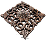 flower carving teak wood bali home decor