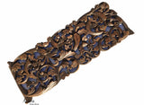 Tropical Home Decor. Bali Home Decor. Floral Wall Art Panel. Wood Carving Headboard 35.5"x13.5" Extra Thick. Set of 2. Color Options Available