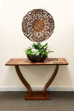 Asian living room wall art wooden panel