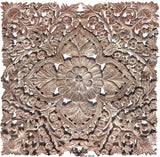 antique white wash carved wood wall panel