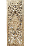 Floral Wood Carved Wall Panel. Wall Hanging. Decorative Contemporary Wall Panel. 35.5"x13.5"x0.5" Color Option Available