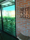 Welcome Sign Carved Wood Wall Sculpture. Oriental Thai Wood Wall Decor. Size 17.5”x7.5” Extra Thick Each, Set of 2 pcs. Color Option Available