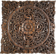 Asian Wood Wall Panels| Hand Carved Wall Art Decor| Unique Home Decor