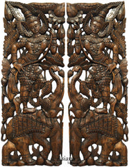 Large Carved Wood Wall Decor 31&quot;-48&quot;