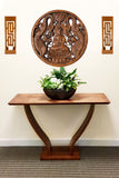 Candle Wall Sconce Holder Succulent Planter Pots Wall Hanging Maze Carved Wood Wall Art Panel. Set of 2 Color Options Available