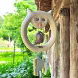 Owl Ceramic Wind Chimes-Handmade Decorative Outdoor & Indoor Hanging Ornament