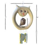 Owl Ceramic Wind Chimes-Handmade Decorative Outdoor & Indoor Hanging Ornament
