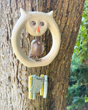 Owl Ceramic Wind Chimes-Handmade Decorative Outdoor & Indoor Hanging Ornament