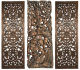 unique thai wood carving wall panels