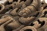 Welcome Sign Carved Wood Wall Sculpture. Oriental Thai Wood Wall Decor. Size 17.5”x7.5” Extra Thick Each, Set of 2 pcs. Color Option Available