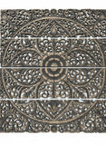 Large Wood Carved Square Wall Art Panel. Asian Home Decor. Available size 24",36"and 48" Color Option