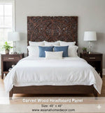 Large Wood Carved Square Wall Art Panel. Asian Home Decor. Available size 24",36"and 48" Color Option