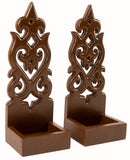 Candle Wall Sconce Holder Water Drop Carved Wood Wall Art Panel. Set of 2 Color Options Available