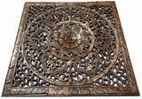 Elegant Wood Carved Wall Plaque. Wood Carved Floral Wall Art. Asian Home Decor Wall Art Panels. Baliness Home Decor. Available Size 36" and 48" Color Options Available