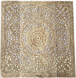 Elegant Wood Carved Wall Plaque. Wood Carved Floral Wall Art. Asian Home Decor Wall Art Panels. Baliness Home Decor. Available Size 36" and 48" Color Options Available