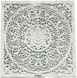Elegant Wood Carved Wall Plaque. Wood Carved Floral Wall Art. Asian Home Decor Wall Art Panels. Bali Home Decor. 48" Color Options Available