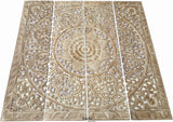 Elegant Wood Carved Wall Plaque. Wood Carved Floral Wall Art. Asian Home Decor Wall Art Panels. Baliness Home Decor. Available Size 36" and 48" Color Options Available
