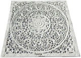 Elegant Wood Carved Wall Plaque. Wood Carved Floral Wall Art. Asian Home Decor Wall Art Panels. Bali Home Decor. 48" Color Options Available