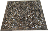 Elegant Wood Carved Wall Plaque. Wood Carved Floral Wall Art. Asian Home Decor Wall Art Panels. Bali Home Decor. 48" Color Options Available