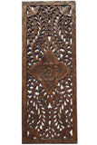 large carved lotus flower wall art panel asian inspired decor