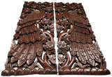 Bird Peacock wood carving wall art panel