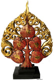 Clearance Asian Centerpiece Home Accent Decor Carved Wood Tree Statue