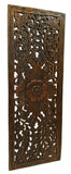 Floral Wood Carved Wall Panel. Wall Hanging. Size 35.5"x13.5" Available Color Options