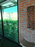 Floral Tropical Carved Wood Wall Art Panel. Rustic Home Decor. Teak Wood Headboard. 35.5"x13.5 Extra Thick Dark Brown