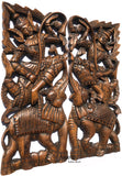 thai figure with elephant wall art