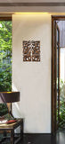 Thai Figure with Elephant Small Carved Wood Wall Art. 17.5”x7.5” Extra Thick, Set of 2 pcs. Brown