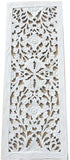 Floral Wood Carved Wall Panel. Wall Hanging. Asian Home Decor. Decorative Thai Wall Relief Panel Sculpture. Large Wood Wall Plaque 35.5"x13.5"x0.5" Color Options Available