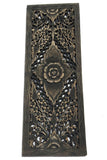 Floral Wood Carved Wall Panel. Wall Hanging. Decorative Contemporary Wall Panel. 35.5"x13.5"x0.5" Color Option Available