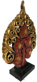 Clearance Asian Centerpiece Home Accent Decor Carved Wood Tree Statue