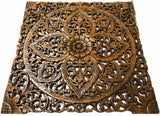 Asian carved wood wall panel