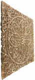 Large Wood Carved Square Wall Art Panel. Asian Home Decor. Available size 24",36"and 48" Color Option