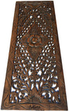 Floral Wood Carved Wall Panel. Wall Hanging. Decorative Contemporary Wall Panel. 35.5"x13.5"x0.5" Color Option Available
