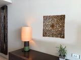 Large Wood Carved Square Wall Art Panel. Asian Home Decor. Available size 24",36"and 48" Color Option