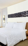 Tropical Home Decor. Bali Home Decor. Floral Wall Art Panel. Wood Carving Headboard 35.5"x13.5" Extra Thick. Set of 2. Color Options Available