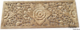 Floral Tropical Wood Carved Wall Art. Wall Hanging. Coastal Home Decor. Large Wood Wall Plaque 35.5"x13.5"x0.5" Color Options Available