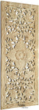 Floral Wood Carved Wall Panel. Decorative Thai Wall Relief Panel Sculpture. Size 35.5"x13.5"Available Color Options