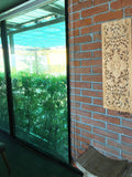 Floral Wood Carved Wall Panel. Decorative Thai Wall Relief Panel Sculpture. Size 35.5"x13.5"Available Color Options