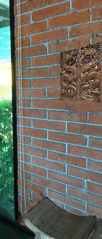 Chinese Dragon Carved Wood Wall Art Decor Panels. Asian Home Decor ...