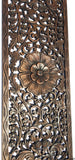 Floral Wood Carved Wall Panel. Rustic Home Decor Carving Wood Plaque. Window Screen. Color Options Available, 35.5"x13.5"x0.5"