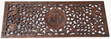 Floral Wood Carved Wall Panel. Rustic Home Decor Carving Wood Plaque. Window Screen. Color Options Available, 35.5"x13.5"x0.5"