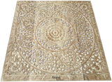 Elegant Wood Carved Wall Plaque. Wood Carved Floral Wall Art. Asian Home Decor Wall Art Panels. Baliness Home Decor. Available Size 36" and 48" Color Options Available
