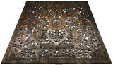 Headboard Wood Carved Floral Wall Art. Rustic Tropical Home Decor. 60" Color Options Available